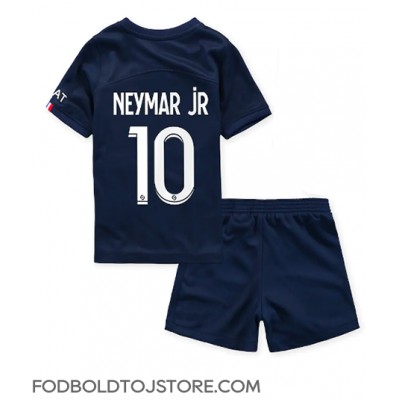 Paris Saint-Germain Neymar Jr #10 Hjemmebanesæt Børn 2022-23 Kortærmet (+ Korte bukser)